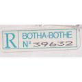 2 X LESOTHO REGISTERED LETTERS WITH ERROR REG.LABELS - BOTHA-BOTHO instead of BUTHA BUTHE