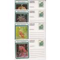 SOUTH AFRICA PREPAID POSTCARD SET OF 10 - 3 RD DEFINITIVE - FLOWERS