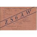 STARTING AT R10! UNION OF SOUTH AFRICA - AMATEUR RADIO CARD 1938