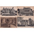 STARTING AT R10!  4 X POSTCARDS CIRCA EARLY 1900 - CASTLES(CHATEAU) - FRANCE  - SEE SCANS