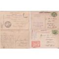 STARTING AT R10!  4 X POSTCARDS CIRCA EARLY 1900 - SCENES OF PLACES IN BELGIUM - SEE SCANS