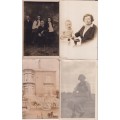 STARTING AT R10!  4 X POSTCARDS CIRCA EARLY 1900 - PEOPLE - SEE SCANS