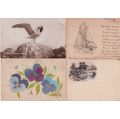 STARTING AT R10!  4 X POSTCARDS CIRCA EARLY 1900 - VARIOUS SCENES - SEE SCANS