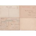 STARTING AT R10!  4 X POSTCARDS CIRCA EARLY 1900 - VARIOUS SCENES - SEE SCANS