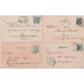 STARTING AT R10!  4 X POSTCARDS CIRCA EARLY 1900 - GREETINGS FROM ...AUSTRIA - SEE SCANS
