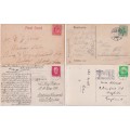 STARTING AT R10!  4 X POSTCARDS CIRCA EARLY 1900 - GERMANY - SEE SCANS