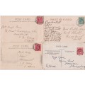 STARTING AT R10! 4 X POSTCARDS CIRCA EARLY 1900 - GREAT BRITAIN - SEE SCANS