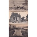 STARTING AT R10! 3 X POSTCARDS EARLY 1900 - WORLD WAR 1 - MEMORIALS & BATTLE FIELDS - SEE SCANS