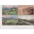 STARTING AT R10!  20 X DAMAGED POSTCARDS CIRCA EARLY 1900 - MISSING CORNERS, FOLDS etc- SEE SCANS