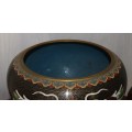 *REDUCED* Vintage Chinese Cloisonne Dragon Bowl on Stand