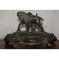 *REDUCED* Vintage Art Nouveau Style Horse Inkwell