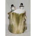 *REDUCED* German Porcelain `The Welsh Tea Party` Figurine Vase Planter