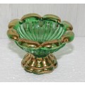 *REDUCED* Green Venetian Glass Pedestalled Dish