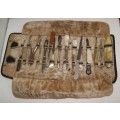 *REDUCED* Extremely Rare Antique Manicure/ Beauticians Tool Set in Velvet Case