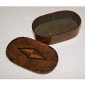 *REDUCED* Walnut Travelling Tea Caddy with Inlaid Top