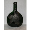 *REDUCED* Pewter on Glass Wine Bottle