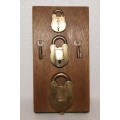 Wall Hanging Antique  Brass Locks and Keys @@@ CCCRRRAAAZZZYYY R1 START!!