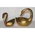 Pair of Brass Mom and Baby Swans @@@ CCCRRRAAAZZZYYY R1 START!!!