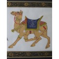Vintage Hand Painted Elephant, Camel and Horse on Silk @@@ CCCRRRAAAZZZYYY R1 START!!!