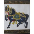 Vintage Hand Painted Elephant, Camel and Horse on Silk @@@ CCCRRRAAAZZZYYY R1 START!!!