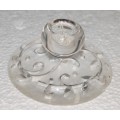 Pair of Glass Candle Holders (Chipped)