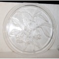 Molded Glass Snack Tray with Cherry Design