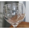 Grape Pattern Hock Glasses (6 available, price per glass)