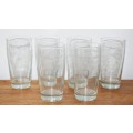 Set of 6 Grape Pattern Beer Glasses