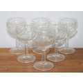 Set of 6 Luminarc Grape Pattern White Wine Glasses