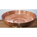 Copper and Brass Footed Fruit Bowl