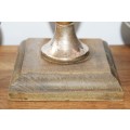 Vintage Brass and Wood Balance Scale