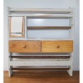 Kitchen Wall Shelf with Multiple Holders and 2 Drawers