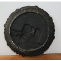 Vintage Austrian Chalk-Ware High Relief Display Plate `Carn Brea Castle`