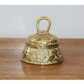 Vintage Brass Bell with High Relief Detailing