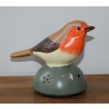 Ceramic Robin with Battery Operated Bird Calls