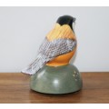 Ceramic Great Tit Bird with Battery Operated Bird Calls