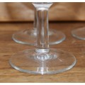 Set of 6 Grape Pattern White Wine Glasses