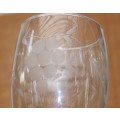 Set of 4 Grape Pattern Water Goblets