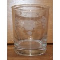 Grape Pattern Low Ball Glasses (5 available, price per glass)