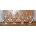 Set of 4 Grape Pattern Perception Water Goblets