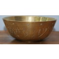 Hand Etched Brass Bowl