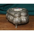 Vintage High Relief Metal Trinket Box