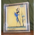 A. Lubyart `Tribal Figures` 1997 with Stunning NEW Frame