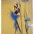 A. Lubyart `Tribal Figures` 1997 with Stunning NEW Frame