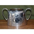 Antique Hand Etched EPBM Sugar Bowl