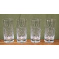 Set of 4 Crystal High Ball Glasses