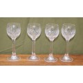 Set of 4 Crystal Liqueur Glasses
