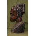 Hand Carved African Female Bust