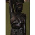Hand Carved African Female Statue