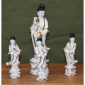 Set of Macau Porcelain Chinese Figurines